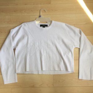 Forever 21 Long Sleeve White Crop Top